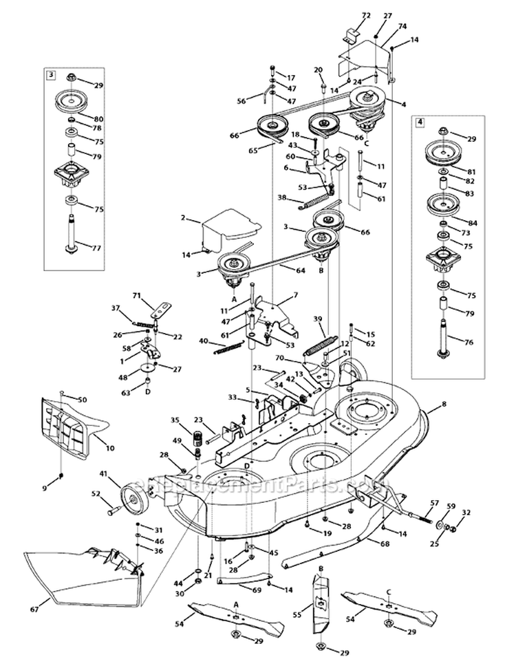 Page F Diagram and Parts List for 13AL771H029 2008 Yard Machines Lawn Tractor